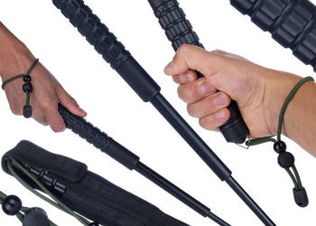 Pałka Teleskopowa 555 mm | Czarny Chrom, Etui