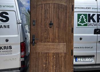 Drzwi drewniane dębowe zewnetrzne 75mm olejowane