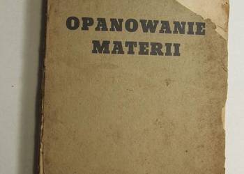 Opanowanie materii Feliks Burdecki stara książka 1937 rok