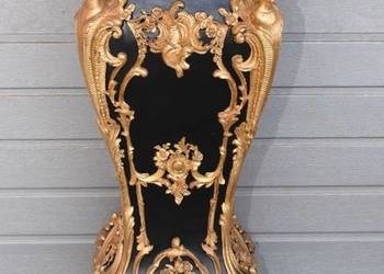 Piękna Pałacowa Kolumna - Postument Kwietnik - Czarno Złote Zdobienia 106cm