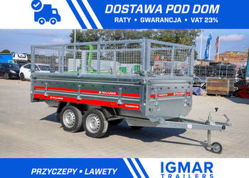 Przyczepa dwuosiowa TEMARED TRANSPORTER 3015/2 z burtami siatkowymi 60 cm