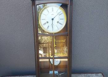 Zegar ścienny AMS FHS Hermle 1988r witrynka ładny sprawny film gongu F075