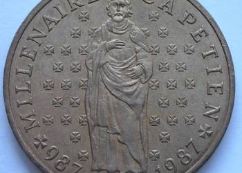 Francja 10 franków 1987 - Karol Wielki - stan menniczy -