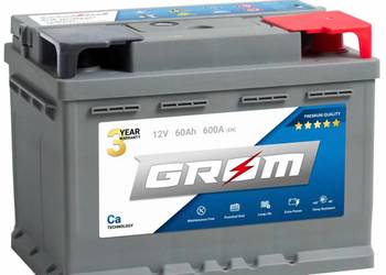 Akumulator 60Ah 600A GROM Premium