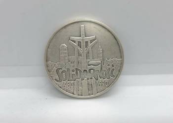 Srebrna moneta 100000 ZŁ 1990 SOLIDARNOŚĆ TYP A
