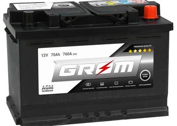 Akumulator 70Ah 760A GROM AGM START&STOP
