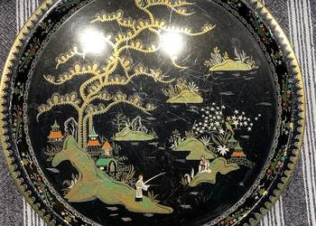 Taca z japońskim motywem - metalowa