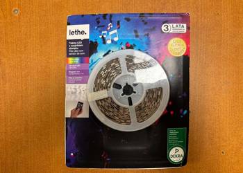 Taśma LED RGB 5m Lethe Czujnik Muzyczny 180 LED Pilot Komplet