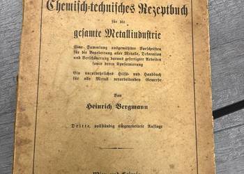 Książka kucharska chemiczno techniczna cały przemysł metalowy