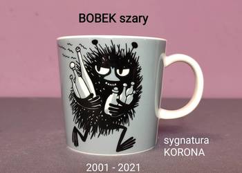 Muminki KUBEK Moomin Arabia Finland - BOBEK szary - sygnatura Korona