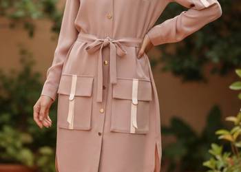 Rozpinana sukienka szmizjerka