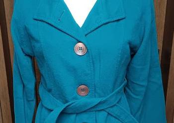 Płaszcz kurtka turkus Bolero Flauszowy 36-164