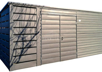 Garaż blaszany schowek 4,5x4,5m wiata 1m 2x drzwi dach TS1050