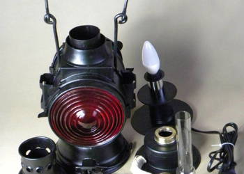 Kolekcjonerska lampa naftowa kolejowa - semaforowa nafta / prąd