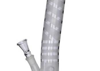 Szklane Bongo 45 cm z Matowym Wzorem - Fajka Wodna Chillout