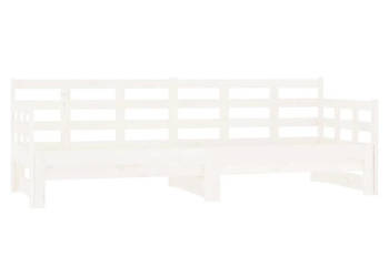 Łóżko rozsuwane białe lite drewno sosnowe 2x(80x200) cm WM-820378