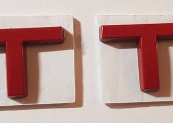 NOWA literka znaczek " T " czerwony emblemat klejany