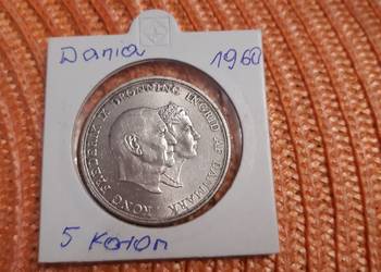 moneta srebrna Danii z 1960r