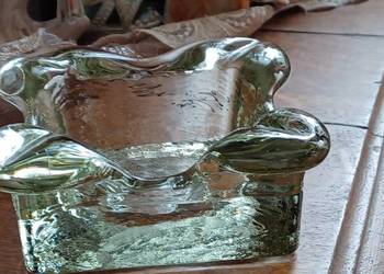 POPIELNICA POLSKA HUTA PELNE SZKLO CIĘZKIE