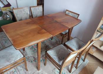 Stół drewniany + 6 krzeseł drewnianych
