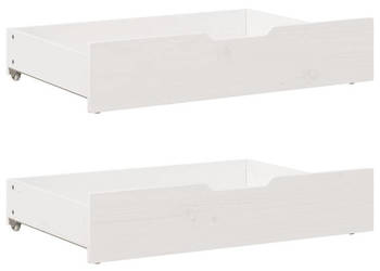 Szuflady pod łóżko 2 szt białe 85x55x16 cm drewno sosnowe WM-850927