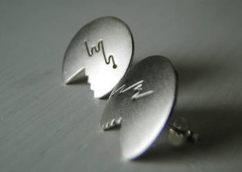 Modernistyczne kolczyki srebro 925