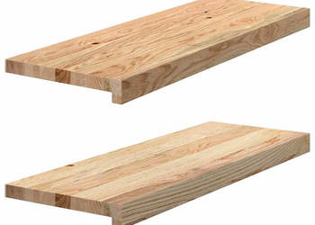 Parapety 2 szt. surowe 70x25x2 cm lite drewno dębowe WM-4009101