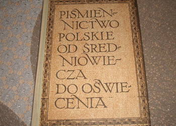 Piśmiennictwo Polskie od Średniowiecza do Oświecenia