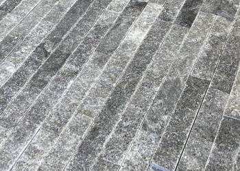 Panel ścienny Marmur Stackstone Cloudy Black 10x36x0,8-1,3 cm