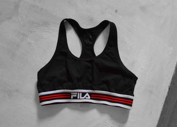 FILA biustonosz bawełniany top czarny M 38