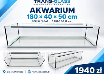 Akwarium 180x40x50 cm 360 l szkło float 12 mm – producent