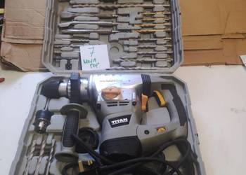 Młotowiertrka Młot udarowy SDS PLUS 1500W 8J +Wiertła Dłuta Titan TTB631SDS