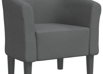 Fotel klubowy ciemnoszary obity tkaniną WM-356430