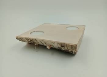 ŚWIECZNIK Z DREWNA BRZOZOWEGO NA PODGRZEWACZE TEALIGHT S9 16cm