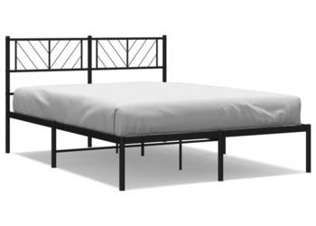 Łóżko Metalowe Czarne Rama Łóżka Ze Stelażem 120x200 cm WM-372177