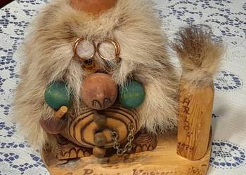 Vintage Drewniany szwedzki Troll – figurka kolekcjonerska