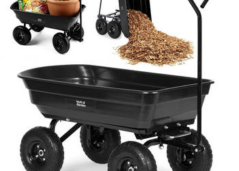 Wózek transportowy ogrodowy taczka wywrotka 75L 200 kg duże pompowane koła…
