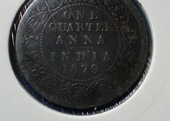 Stare monety 1/4 anny 1879 Indie Brytyjskie