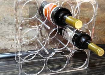 Stojak plexi, na wino, lata 80, vintage