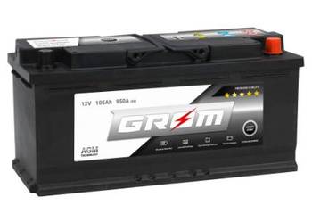 Akumulator 105Ah 950A GROM AGM START&STOP Prawy Plus