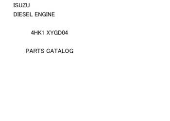 ISUZU 4HK1 silnik katalog części