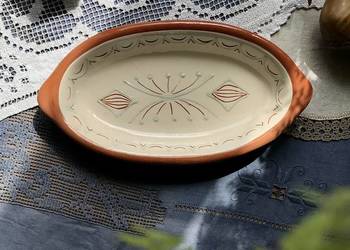 Półmisek gliniany ręcznie robiony