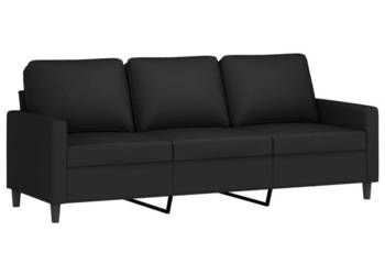 Sofa 3-osobowa czarny 180 cm tapicerowana aksamitem WM-359214
