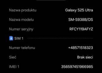 Samsung s25 ultra SPRZEDAM LUB ZAMIENIE