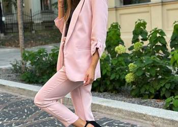 Garnitur damski ADIKA | elegancki komplet | żakiet + spodnie 7/8 ROZMIAR 40