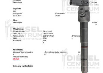 WTRYSKIWACZ Bosch 0445110477 komplet 4 szt Audi Seat VW 1.6 TDI