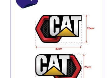 Naklejki CAT Caterpillar nowe logo koparka ładowarka Nalepka Naklejka