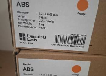 Bambu Lab ABS pomarańczowy/orange