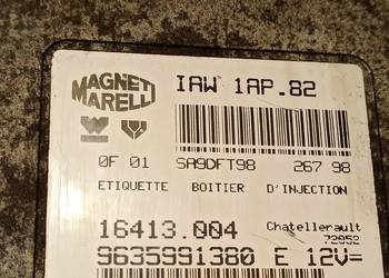 PEUGEOT 206  KOMPUTER STEROWNIK 9635991380E IAW 1AP.82