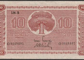 FINLANDIA 10 markkaa MAREK 1945